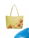 Caprese Yellow Colour Hand Bag For Women Flower Degine