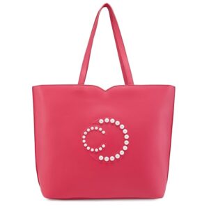 Caprese Pink Cloud Tote Medium Pink Solid Womens Office Handbag