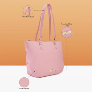 Caprese PAVEL T Medium Light Pink Colour Women Hand Bag Flower Degine