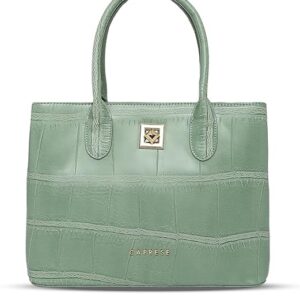 Caprese Mink Satchel Small Women Handbag Shoulder Bag with Double Handle The Kiara Collection Green