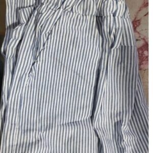 Private LabeL Striped Cotton Wide Leg Pants for Women BLUE AND PINK