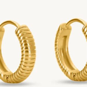 Palmonas Classic Textured Hoops