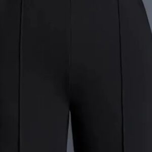 Private Label Women Regular Fit Black Viscose Rayon Trousers 32 Size