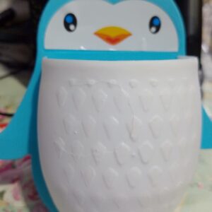Private Label Bowoze Penguin Toothbrush Holder Sky Blue