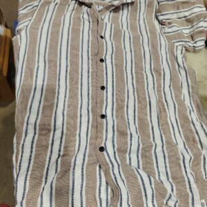 Dnmx shirt cheeck medium 40 size broun and white