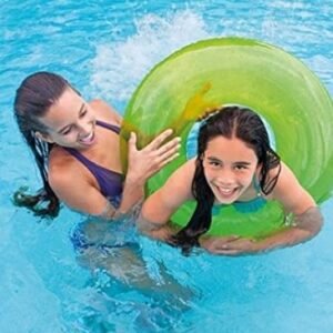 Private Label Swim Ring Blow Up Floating Tube Raft Tube for Swimming Pool Beach for Age 8 Years Green