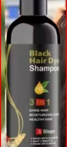 Private Label Black Hair Dye Shampoo 3 in 1 100Ml