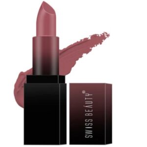 SWISS BEAUTY HD Matte Lipstick Colour Mauve Blush 4 ml Nude Colour