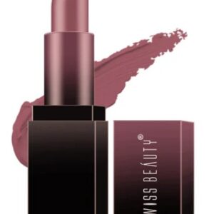 SWISS BEAUTY HD Matte Lipstick Colour Blushing Mauve 4 ml Nude Colour