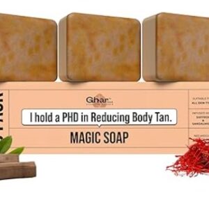 Ghar Soaps Sandalwood And Saffron Magic Soaps For Bath 100 Gm Pack Of 3