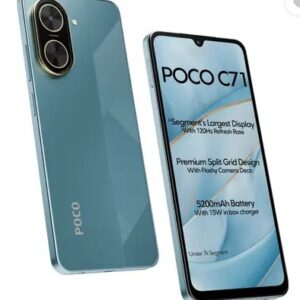 POCO C71 4 Cool Blue || 4GB/ 64GB || 32MP Rear Camera 8MP Front Camera || 5200 mAh Battery || IMEI 860472077918225