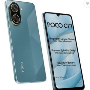 POCO C71 4 Cool Blue || 4GB/ 64GB || 32MP Rear Camera 8MP Front Camera || 5200 mAh Battery || IMEI 860472077925840