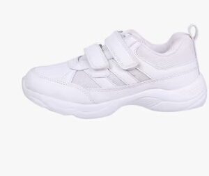 SCHOOLHOP Boys School white Shoes with Velcro Fastening Size 6