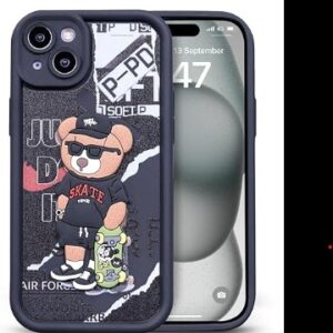 Enflamo for iPhone 13 Case Matte Back Silicone Cover Colour black