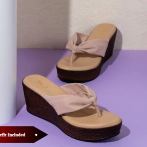 Inc 5 Womens Peach Solid Round Toe Party Wear Wedge Heel Sandals Size 8