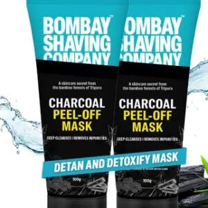 Private Label BOMBAY SHAVING COMPANY Charcoal Peel off Face Mask Face Pack for DeTan Blackhead Removal 100g x 2