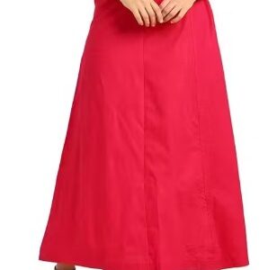 Private Label Petticoat for Saree Cotton Colour Red Freesize