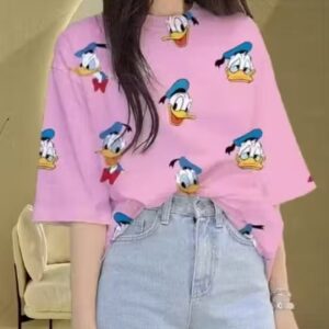 Private Label Latest Stylish T Shirt Colour pink size freesize