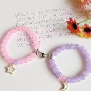 Private Label Brosist Star Moon Couple Bracelet Matching Bracelet BFF Friends Bracelet Soulmate bracelet True love bracelet Pack of 2