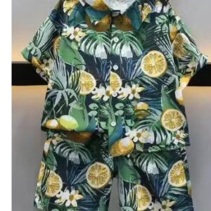 Private Label Kids Boys Best Cord Set Printed Desighn 2 To 3 Years multicolour