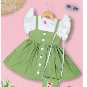 Private Label New Dangri Cut Classy Dresses Green Color Size 20