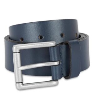 United Colors of Benetton Topino Mens Leather Non Reversible Belt Tan Plus Navy COlour Size S