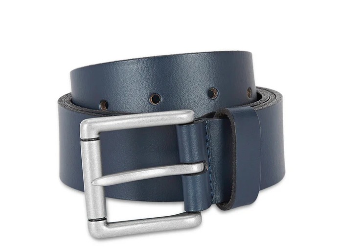 United Colors of Benetton Topino Mens Leather Non Reversible Belt Tan Plus Navy COlour Size S