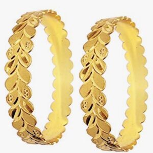 private label Collection Gold Plated Bangles for Women And Girls SET OF 2