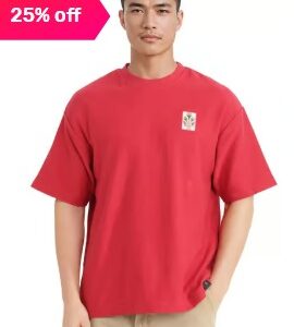 Rare Rabbit Red Oversized Graphic T Shirt Colour Red Size M