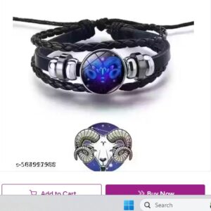 Private Label Zodiac sign Mesh Rashi Bracelet to be Lucky