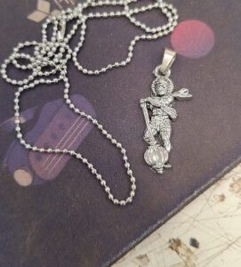 Private Label stylish silver plated bajrangbali Hanumanji ji locket silver chain