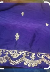 Private Label Banarasi butti silk dupatta in Dark purple colour