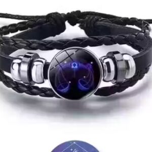 Private Label Tula Rashi Libra Zodiac Sign Leather Bracelet with Adjustable Strap