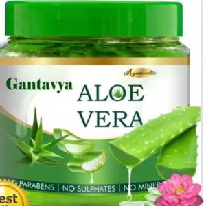 Gantavya 100percent Pure Aloe Vera Gel for glowing Face Skin And Hair 220 gm