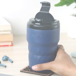 Private LabelCELLO Nomad Stainless Steel Vacum Insulated Mug 350ml Blue