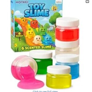 Private Label HOTKEI Pack of 6 Slime Multicolor Fruit Scented Toy Slimy Slime Gel Jelly