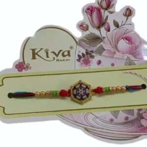 Private Label Meenakari Stone Rakhi pack of 1