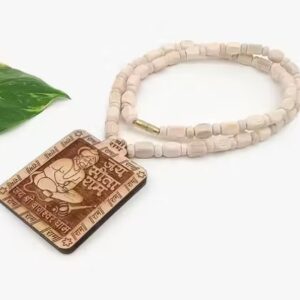 Private Label Shri Bageshwar Dham Original Tulsi Kanthi Mala with Hanuman Locket