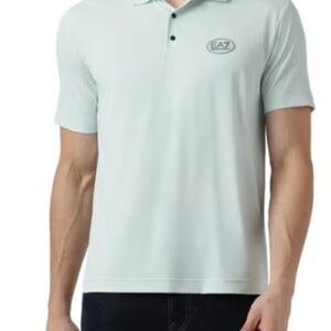 Ea7 Emporio Armani Logo Regular Fit Polo TShirt Size M Colour Sky