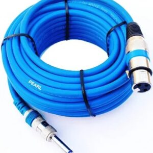 Microphone Cord 10 Meter Metal Xlr Female Pin Metal P38 Jack 6Point35 Mm 1 Pcs Blue
