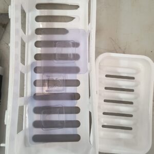 Plastic Bathroom Kitchen Soap Stand Holder Organizer Plastic Wall Shelf Small And Large Pack Of 2