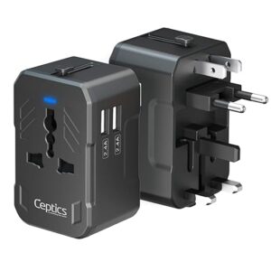 Destino 3 In 1 Universal Charger Adapter Universal Travel Adapter All In One With 2 Usb A Ports
