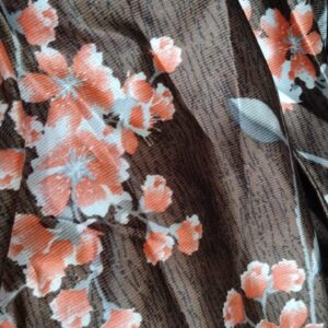 Brown Color Printed Curtains 7 Feet