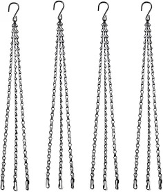 Black Metal Hanging Pot Chain Pack Of 9