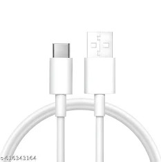 White Type C Usb Charger Cable 1Mtr