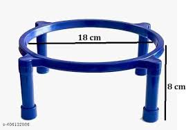 Plastic Flower Pot Stand For Garden Blue Set Of 14