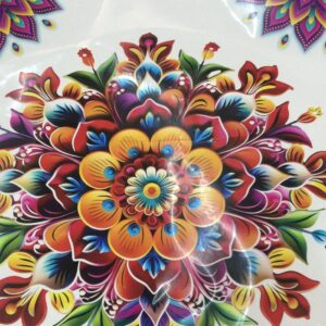 Multicolor Rangoli Sticker For Home Size 32X32 Cm