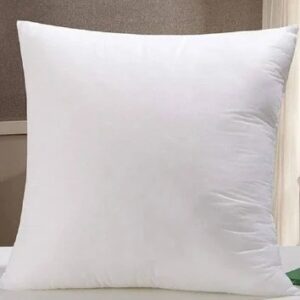 Suwarsiha White Microfiber Square Cushion 12X12 Inch