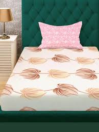 Single Bed Sheet With 1 Pillow Cover Cream Color