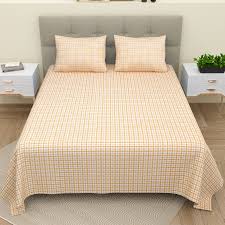Dabal Bed Sheet With 2 Pillow Cover Cream Color